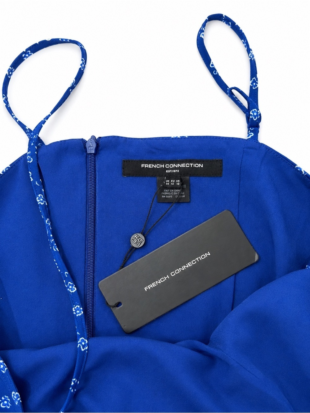 French Connection Royal Blue Floral Midi Dress - Picture 3 of 4